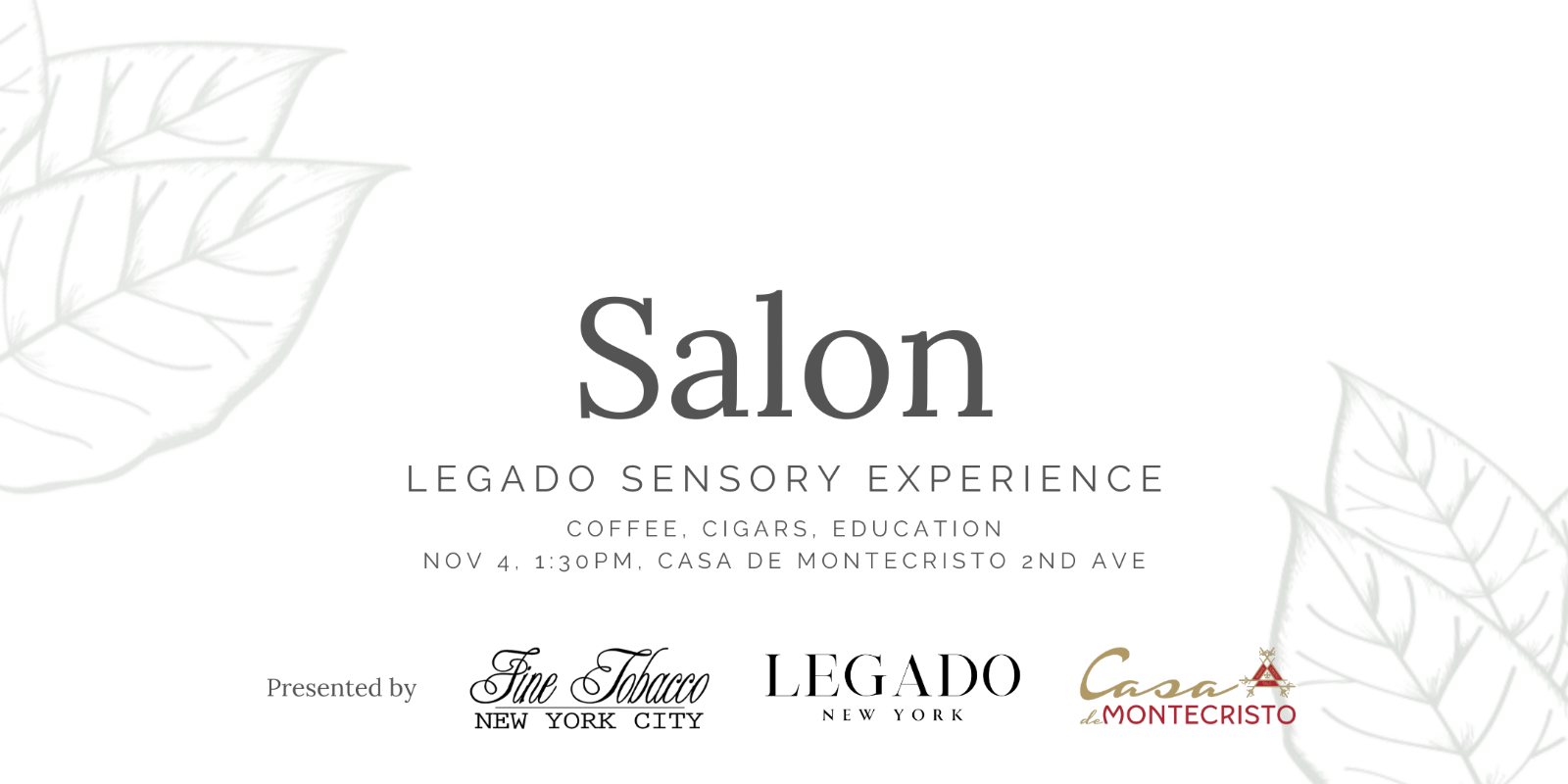 Salon II: Legado Coffee & Cigar Sensory Experience
